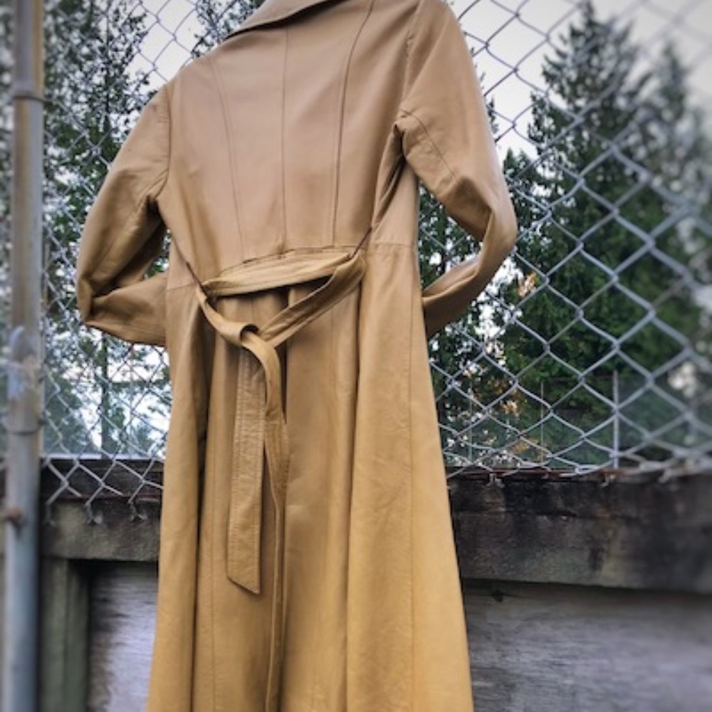 🌟ALL🌟STAR Posh💫Party Hostess💐Pick 🎉Rare ONLY $199 70’s Vintage Leather Coat - Picture 7 of 16
